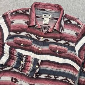 Ariat Womens Large Endless Serape Pearl Snap Long Sleeve Western Shirt Southwest